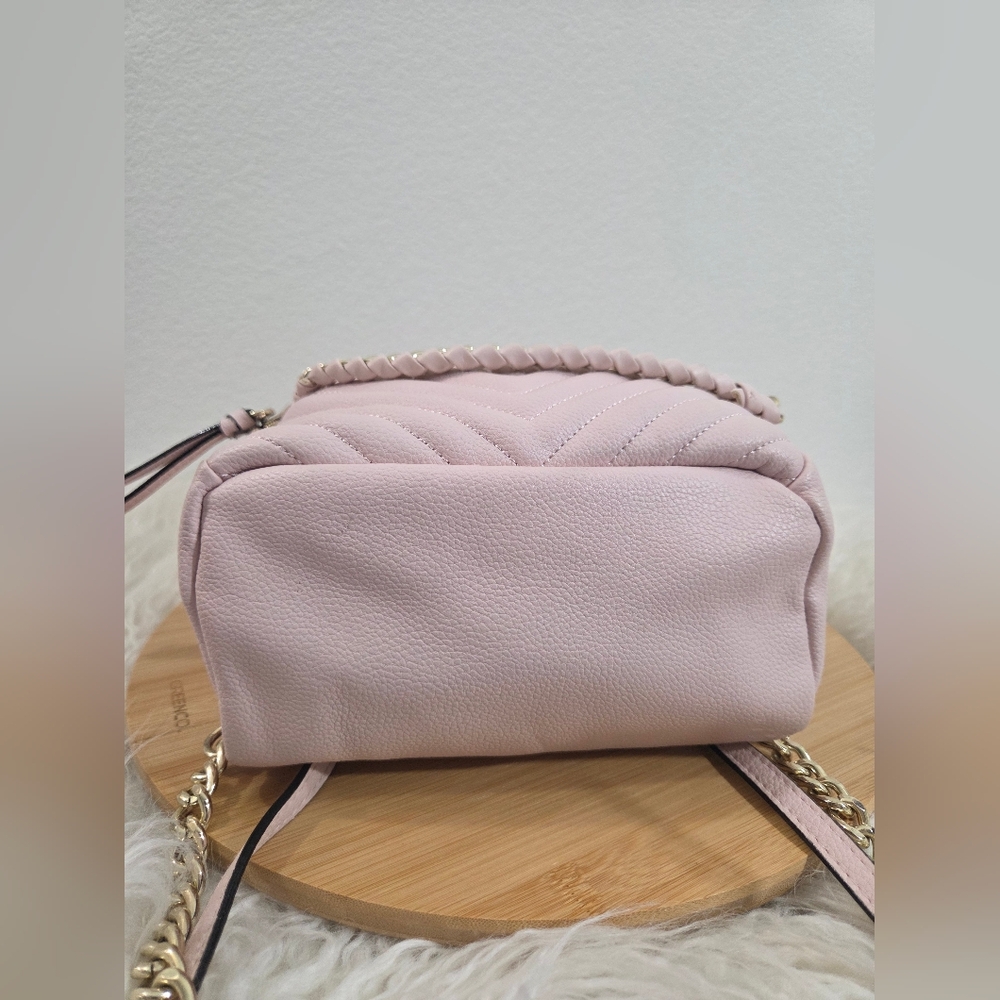 VICTORIA'S SECRET Pink V-Quilt City Mini Chain Zip Faux Leather Casual Backpack - Picture 8 of 12